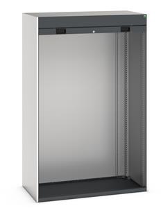 cubio cupboard housing with roller shutter door. WxDxH: 1300x650x2000mm. RAL 7035/5010 or selected Industrial Tool Storage Cupboard Roller Shutter Door Cupboards